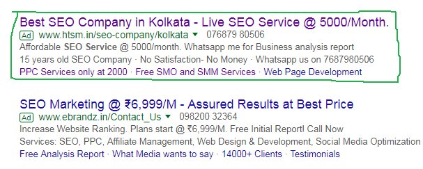 result of ppc search campaign