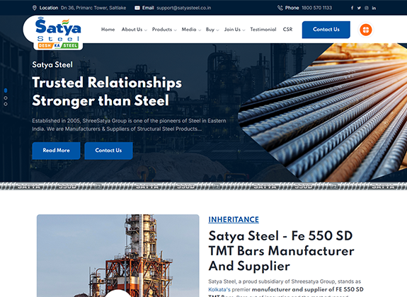 Screenshot of Surya Gold Cement's Website